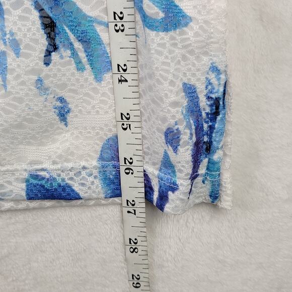 Bohemian 2X Knit Tunics Pullover Purple Blue Jeweled Printed Tops Casual 2 Lot - Picture 9 of 15